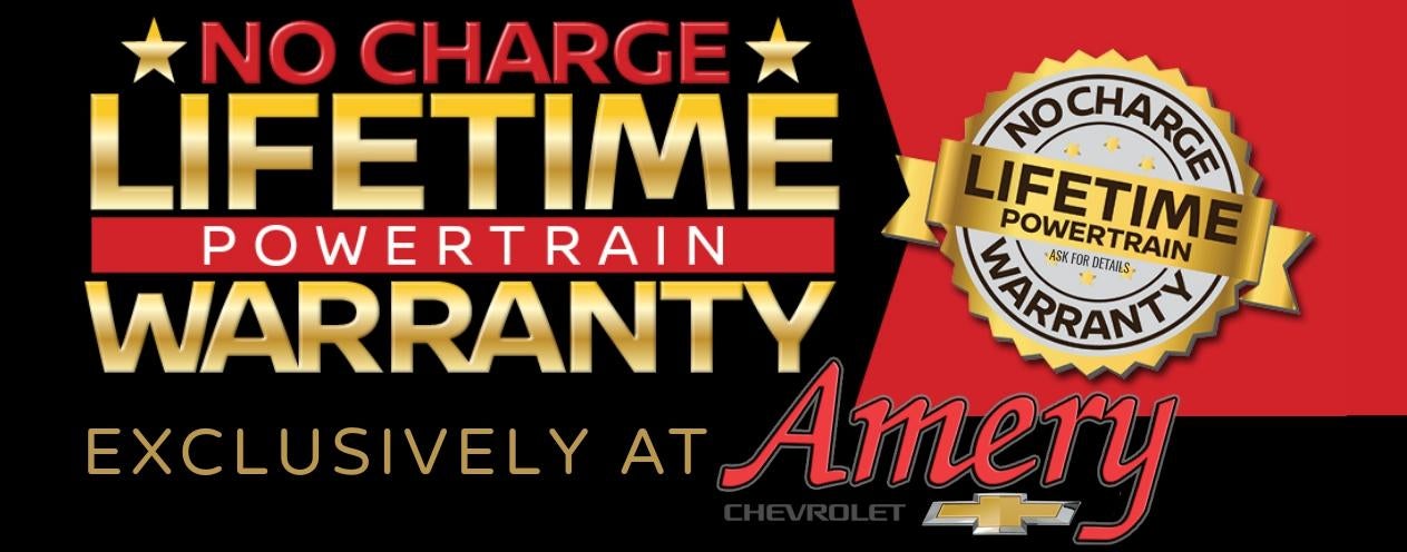 no charge lifetime powertrain warranty banner
